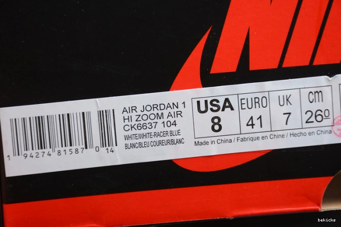 Cheap zoom air 1 jordan white racer ck6637-104 blue 0414